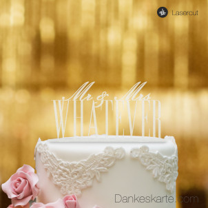 Cake Topper Mr&Mrs personalisiert - Satiniert - XL