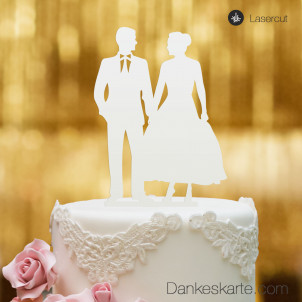 Cake Topper Mr&Mrs 2 - Weiss - XL