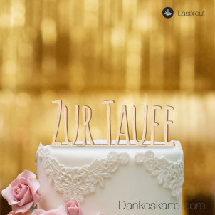 Cake Topper Zur Taufe Blockbuchstaben - Buchenholz - XL