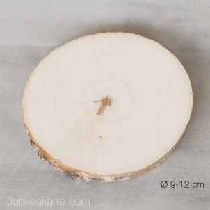 Kerzenteller Holzscheibe klein Ø9-12cm
