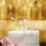 Cake Topper Amor mit Paar - Buchenholz - S