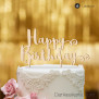 Cake Topper Happy Birthday - Buchenholz - XL