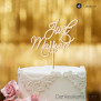 Cake Topper Just Married - Buchenholz - XL