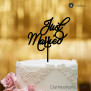 Cake Topper Just Married - Schwarz - XL