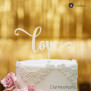 Cake Topper Love Schriftzug - Satiniert - XL