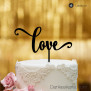 Cake Topper Love Schriftzug - Schwarz - XL