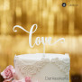 Cake Topper Love Schriftzug - Weiss - XL