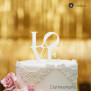 Cake Topper Love - Weiss - S