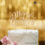 Cake Topper Merry Christmas 2 - Buchenholz - XL