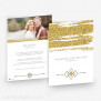 Hochzeitseinladung Golden Glitter 15 x 21 cm