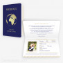 Hochzeitseinladung Reisepass Globus 15 x 10 cm Vertikalklappkarte