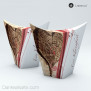 Gastgeschenkverpackung China-Box Ametrin Holzherz 8.5 x 3.5 cm