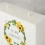 Hochzeitskerze mit Docht Sonnenblumen 20 x 20 cm
