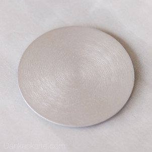 Kerzenteller Aluminium gebürstet silber rund Ø10cm