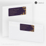 Absenderetikett Purple Gold 9 x 4 cm