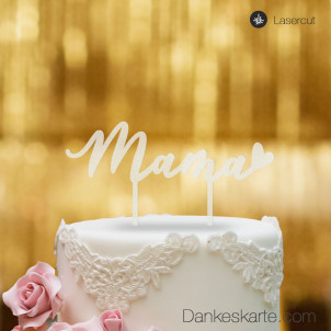 Cake Topper Mama - Satiniert
