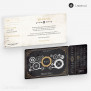 Hochzeitseinladung Steampunk Ticket 21 x 10 cm