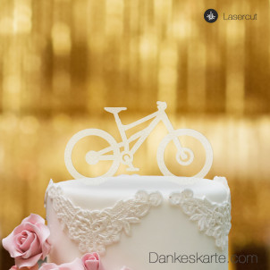 Cake Topper Mountainbike - Satiniert