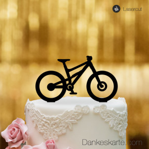 Cake Topper Mountainbike - Schwarz