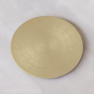 Kerzenteller Aluminium gebürstet gold rund Ø12cm