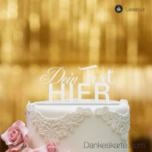 Cake Topper komplett personalisiert - Weiss - XL