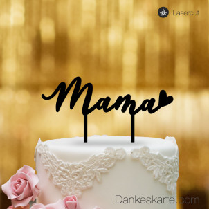 Cake Topper Mama - Schwarz