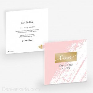 Save-the-Date Rosa Traum 14.5 x 14.5 cm