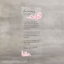Hochzeitseinladung Acrylkarte Kirschblüten 9 x 20 cm