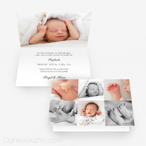 Geburtskarte In Szene gesetzt 15 x 10 cm Vertikalklappkarte