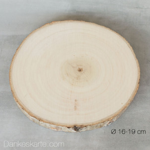 Kerzenteller Holzscheibe gross Ø16-19cm