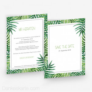 Save-the-Date Tropical 15 x 21 cm