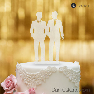 Cake Topper Mr&Mr - Satiniert - XL